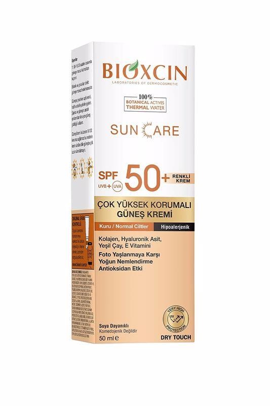 Bioxcin Sun Care SPF50+ Kuru Ciltler Çok Yüksek Korumalı Renkli Güneş Kremi 50 ml