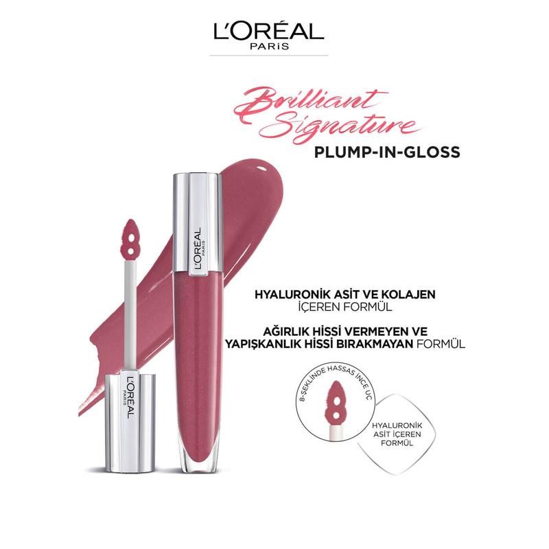 L’Oréal Paris Brilliant Signature Plump In Gloss Likit Ruj - 404 I Assert