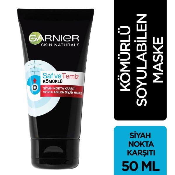 Garnier Saf & Temiz Kömürlü Siyah Nokta Karşıtı Soyulabilen Siyah Maske 50 ml
