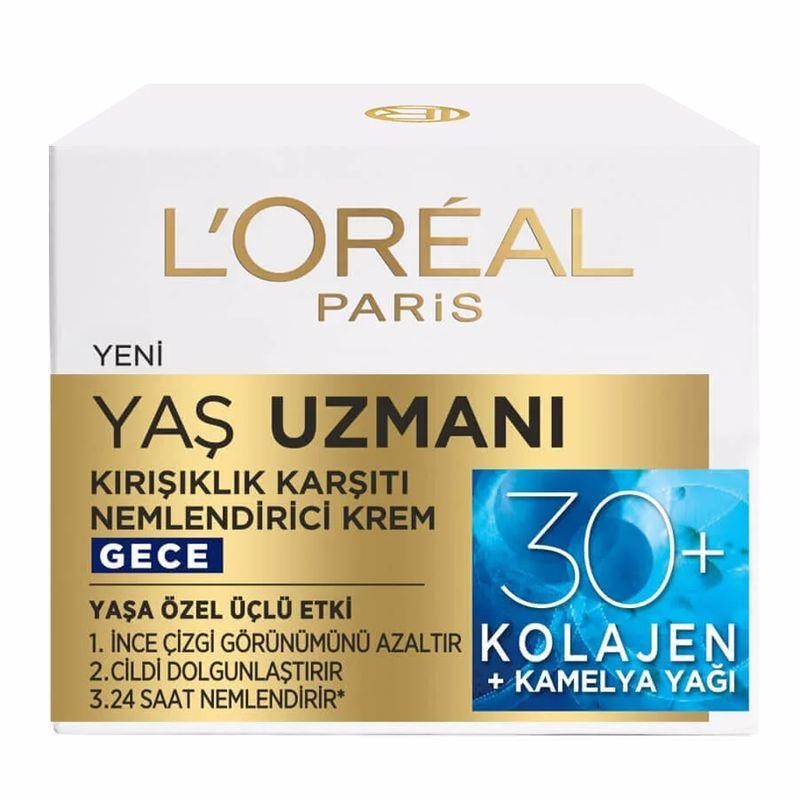 L’Oréal Paris Yaş Uzmanı Gece 30+ Kırışıklık Karşıtı Nemlendirici Krem 50 ml