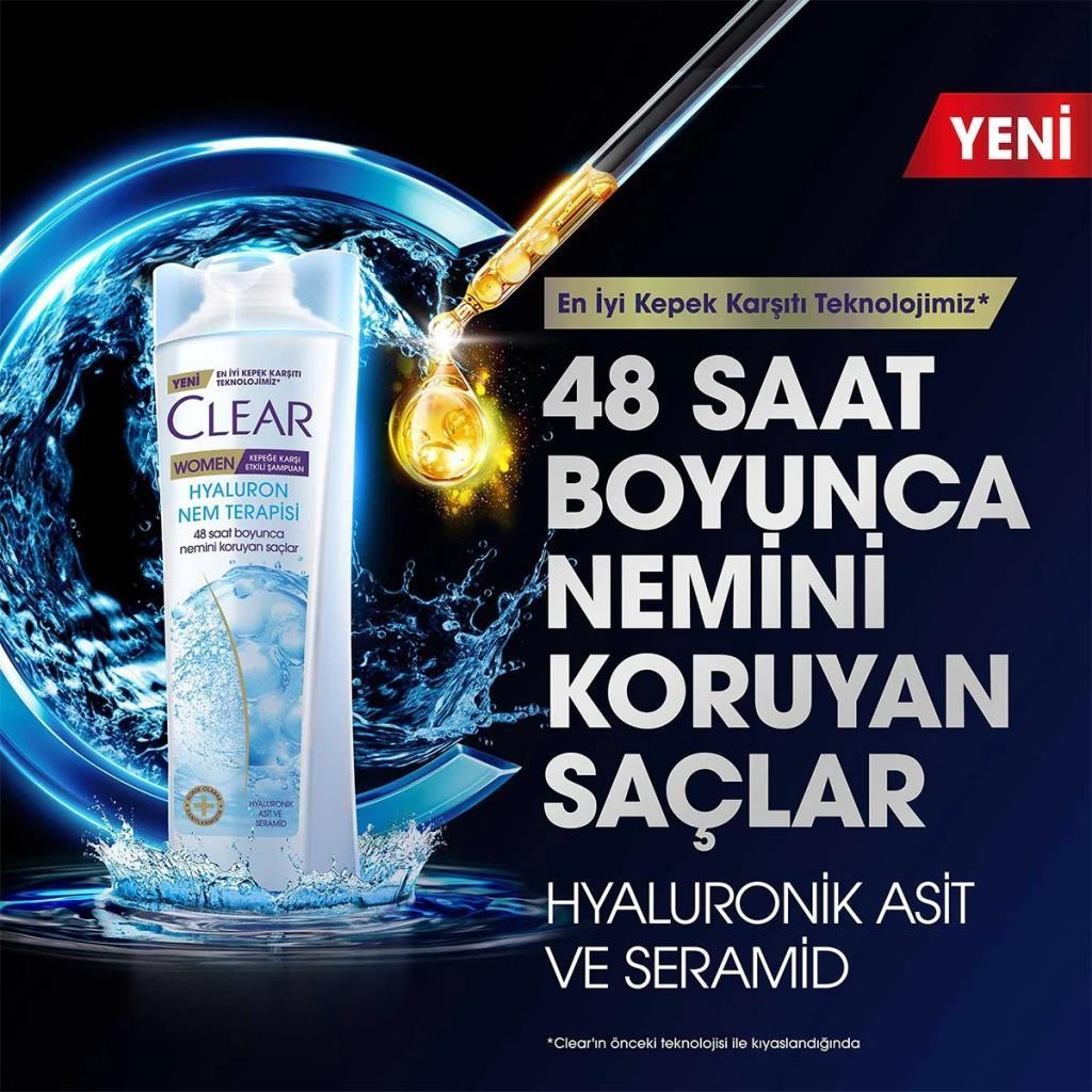 Clear Women Hyaluron Nem Terapisi Şampuan 350 ml 