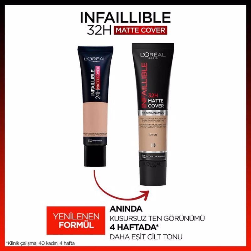 L'Oréal Paris Infaillible 32H Matte Cover Yüksek Kapatıcı Fondöten - 115 Watm Undertone