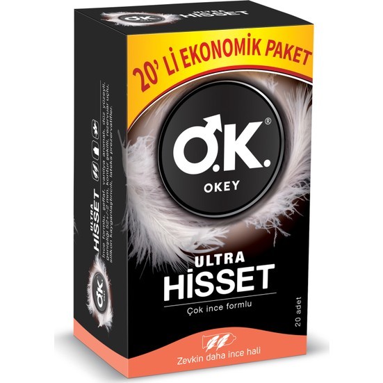 Okey Ultra Hisset Prezervatif 20'li Ekonomik Paket