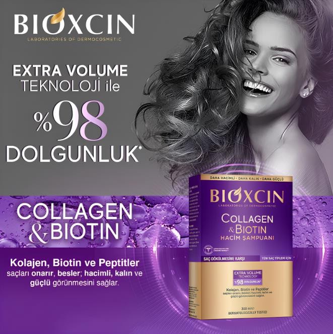 Bioxcin Collagen & Biotin Hacim Şampuanı 2x300 ml