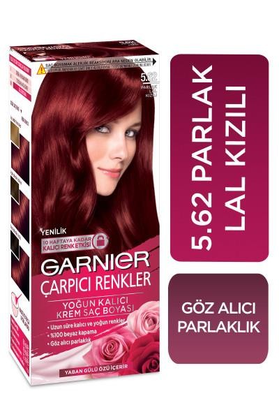 Garnier Çarpıcı Renkler Krem Saç Boyası - 5.62 Parlak Lal Kızılı