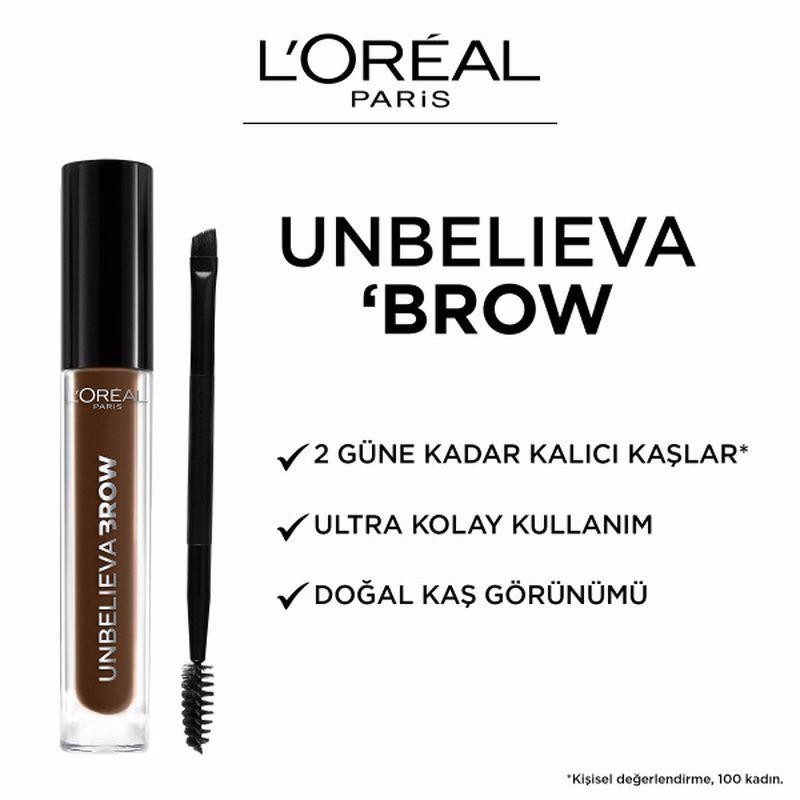 L’Oréal Paris Uzun Süre Kalıcı Kaş Jeli Unbelieva Brow - 108 Dark Brunette