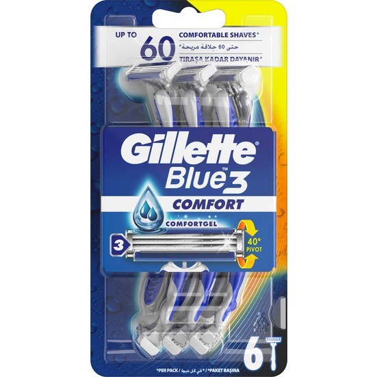 Gillette Blue3 Tıraş Bıçağı 6'lı