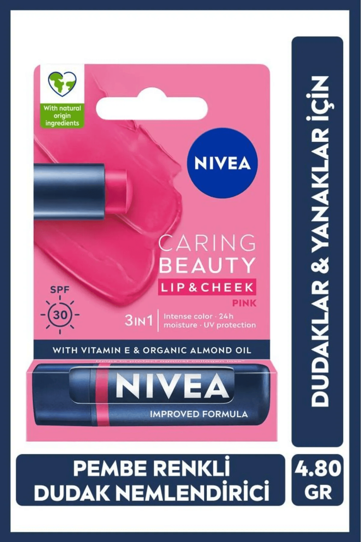 NIVEA Renkli Dudak Bakım Kremi Pembe 4,8gr