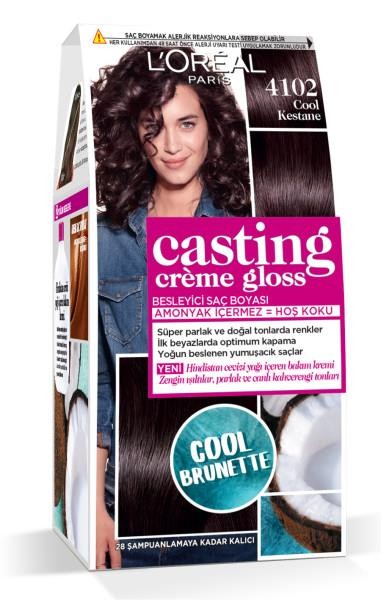 L’Oréal Paris Casting Crème Gloss Saç Boyası - 4102 Cool Kestane