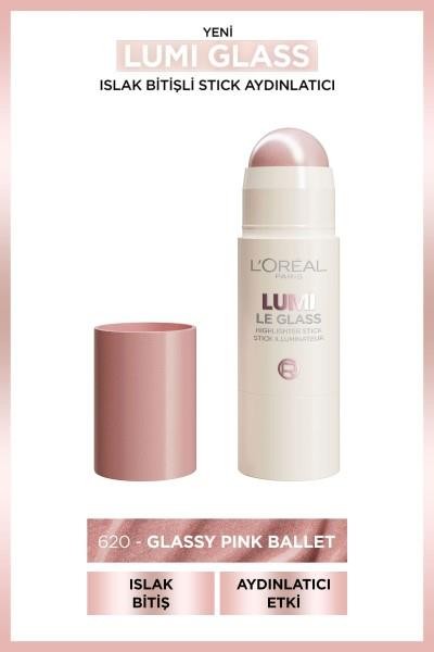  L'Oréal Paris Lumi Glass Islak Bitişli Stick Aydınlatıcı - 620 Glassy Pink Ballet