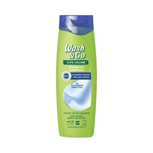 Wash & Go Kuru ve Yağlı Kepekli Saçlar İçin Şampuan 360 ml 