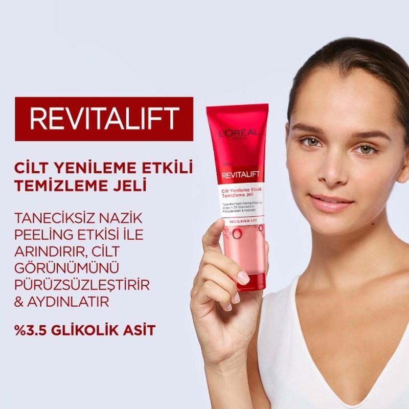 L'Oréal Paris Revitalift Cilt Yenileme Etkili Temizleme Jeli %3.5 Glikolik Asit 150 ml