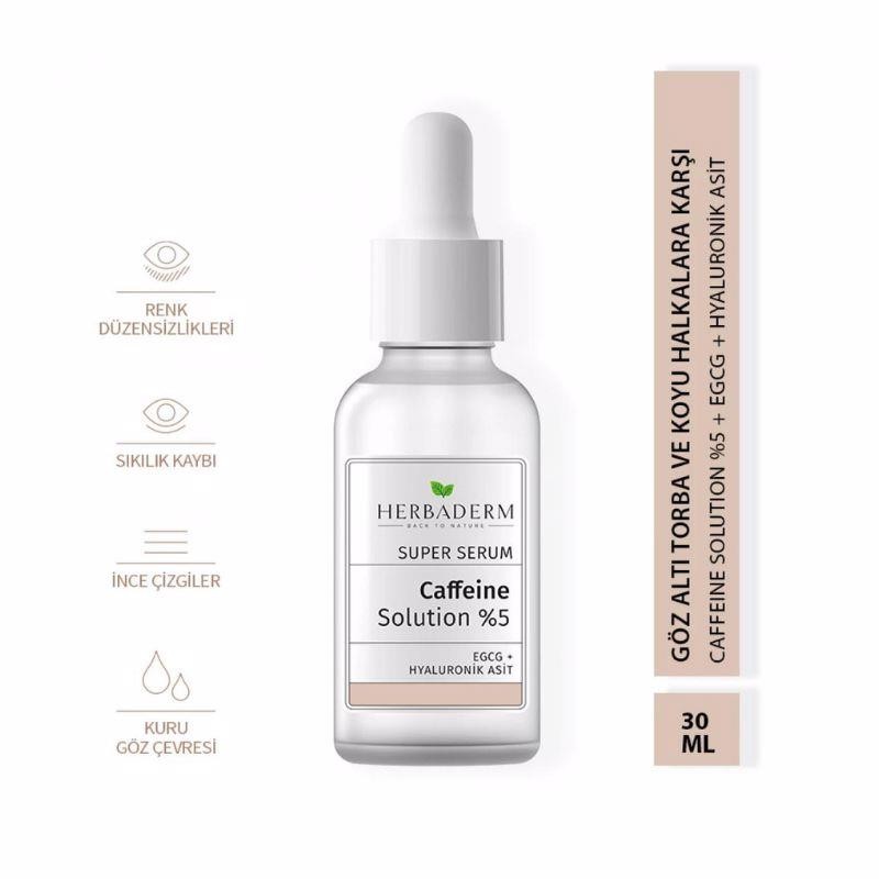 Herbaderm Super Serum Caffeine Solution %5 Göz Çevresi Serumu 30 ml