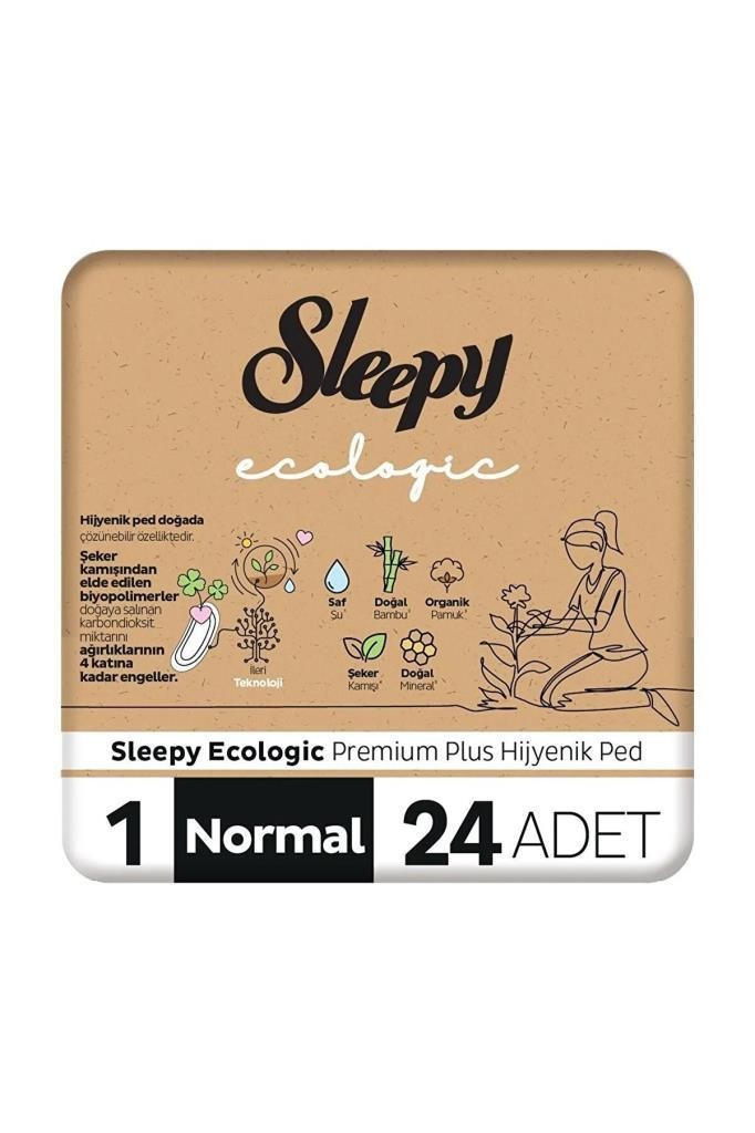 Sleepy Ecologic Premium Plus Hijyenik Normal Ped 24 Adet