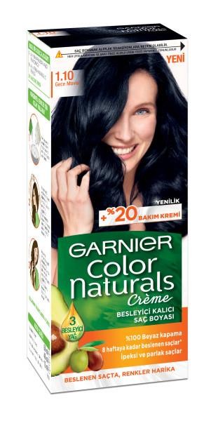 Garnier Color Naturals Creme Saç Boyası - 1.10 Gece Mavisi