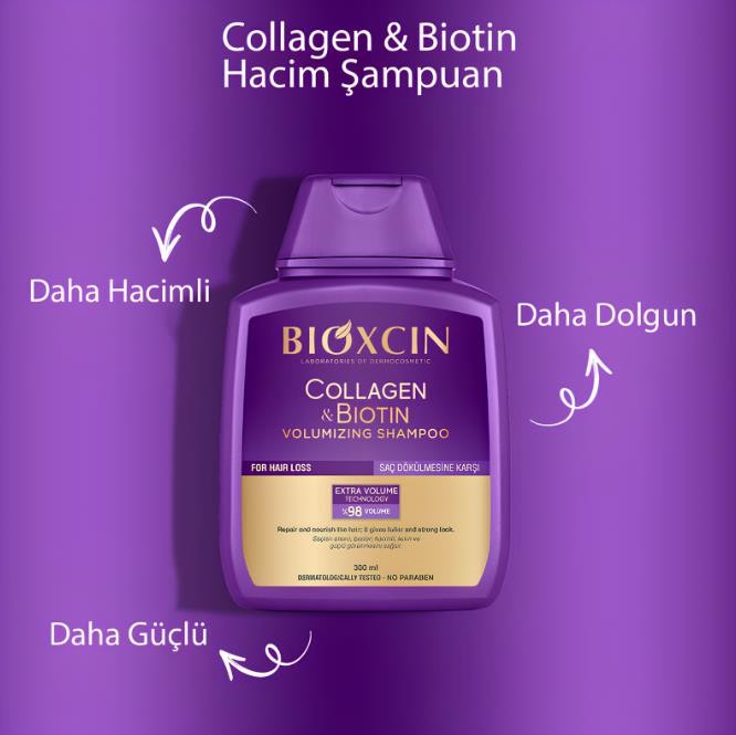 Bioxcin Collagen & Biotin Hacim Şampuanı 2x300 ml