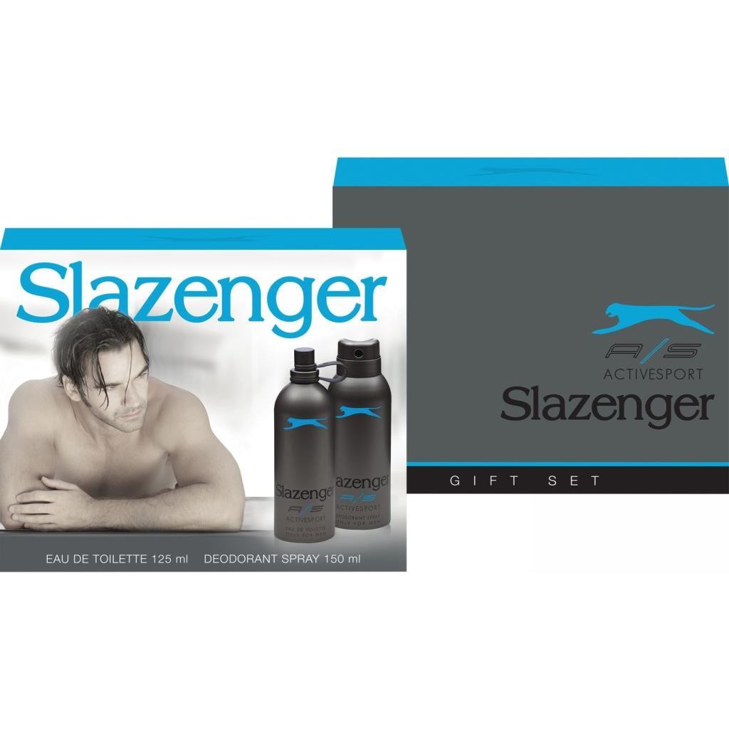 Slazenger Active Sport Erkek Parfüm Edt 125ml + Deodorant Spray 150ml - Mavi