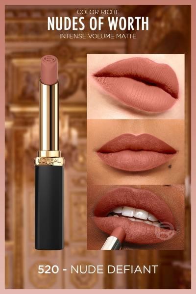 L'Oréal Paris Color Riche Intense Volume Matte Ruj - 520 Nude Defiant