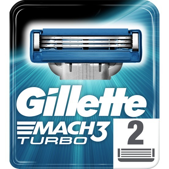 Gillette Mach3 Turbo Yedek Bıçak 2'li