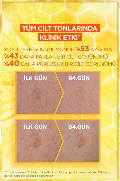 Garnier C Vitamini Parlak Günlük Güneş Koruyucu Fluid Yüz Kremi Görünmez Doku 50 Spf  40 ml