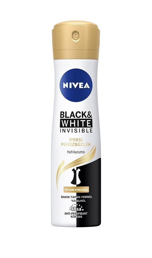 Nivea Black&White Invisible İpeksi Pürüzsüzlük Deodorant 150 ml