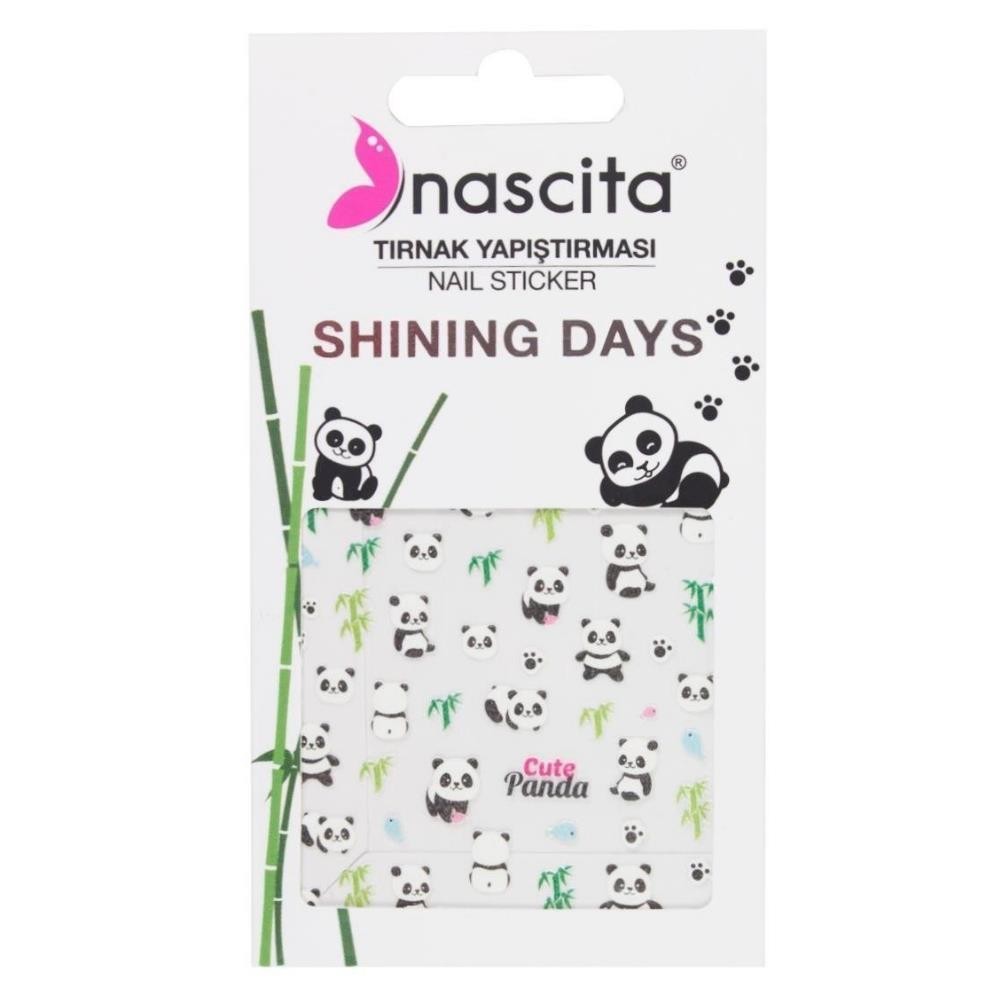 Nascita Cute Panda Tırnak Stickerı 