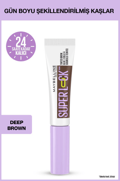 Maybelline New York Super Lock Brow Glue Kaş Sabitleyici Maskara - Deep Brown