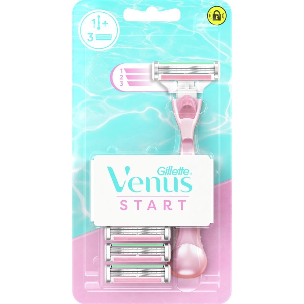 Gillette Venus Start Kadın Tıraş Makinesi + 3 Yedek Tıraş Bıçağı