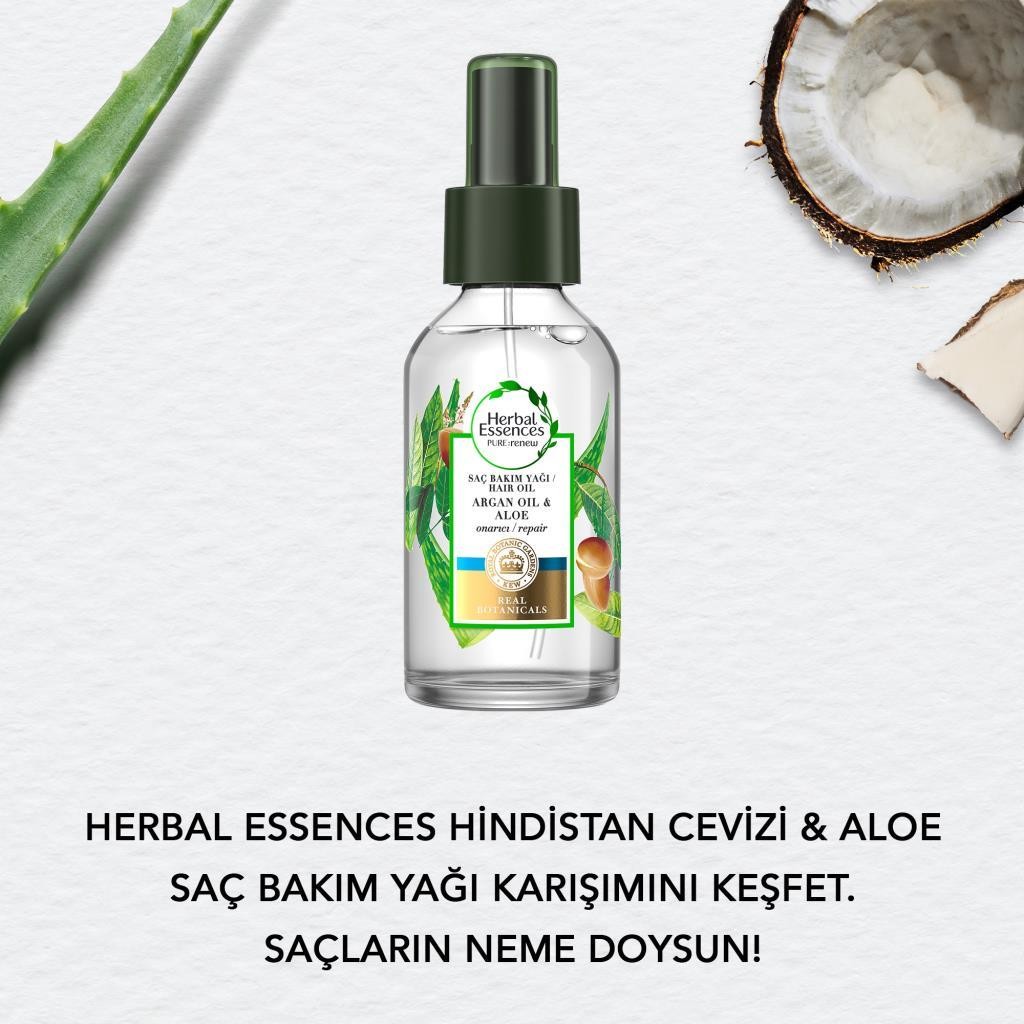 Herbal Essences Hindistan Cevizi & Aloe Nemlendirici Saç Bakım Yağı 100 ml