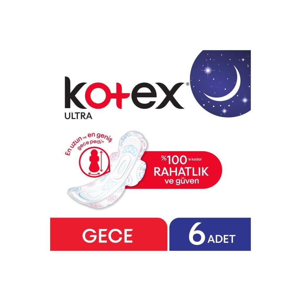 Kotex Ultra Hijyenik Ped Gece 6'lı