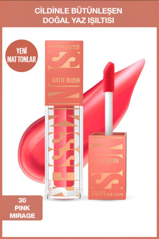 Maybelline New York Sunkisser Hazy Matte Likit Allık - 30 Pink Mirage