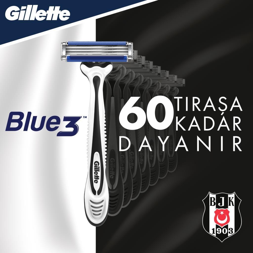 Gillette Blue 3 Tıraş Bıçağı 6'lı - Beşiktaş Özel Seri