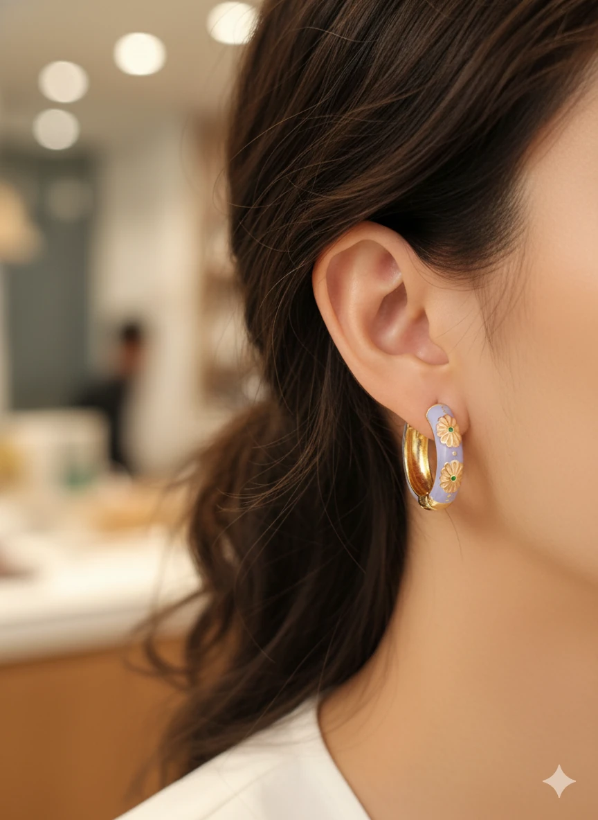 VİP SERİ MİNELİ HALKA KÜPE