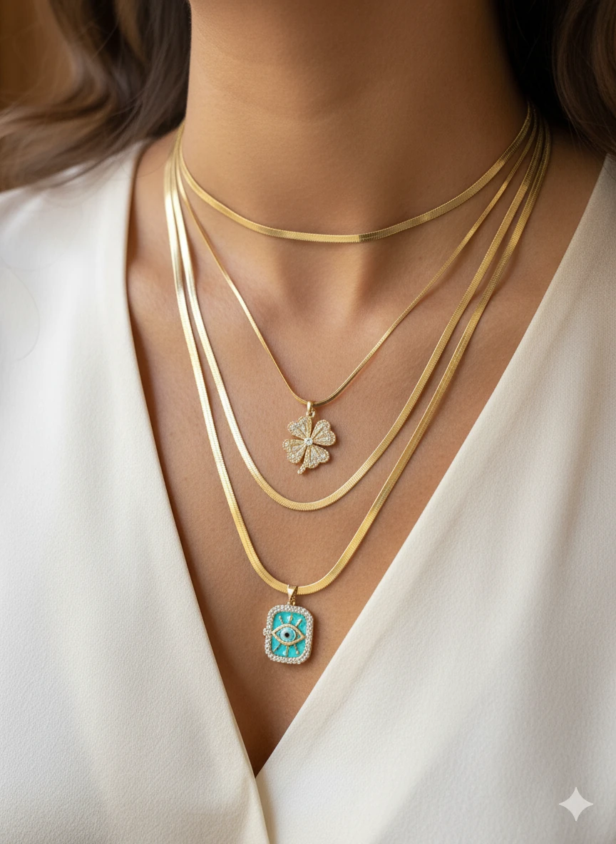 ÇELİK KOMBİN KOLYE