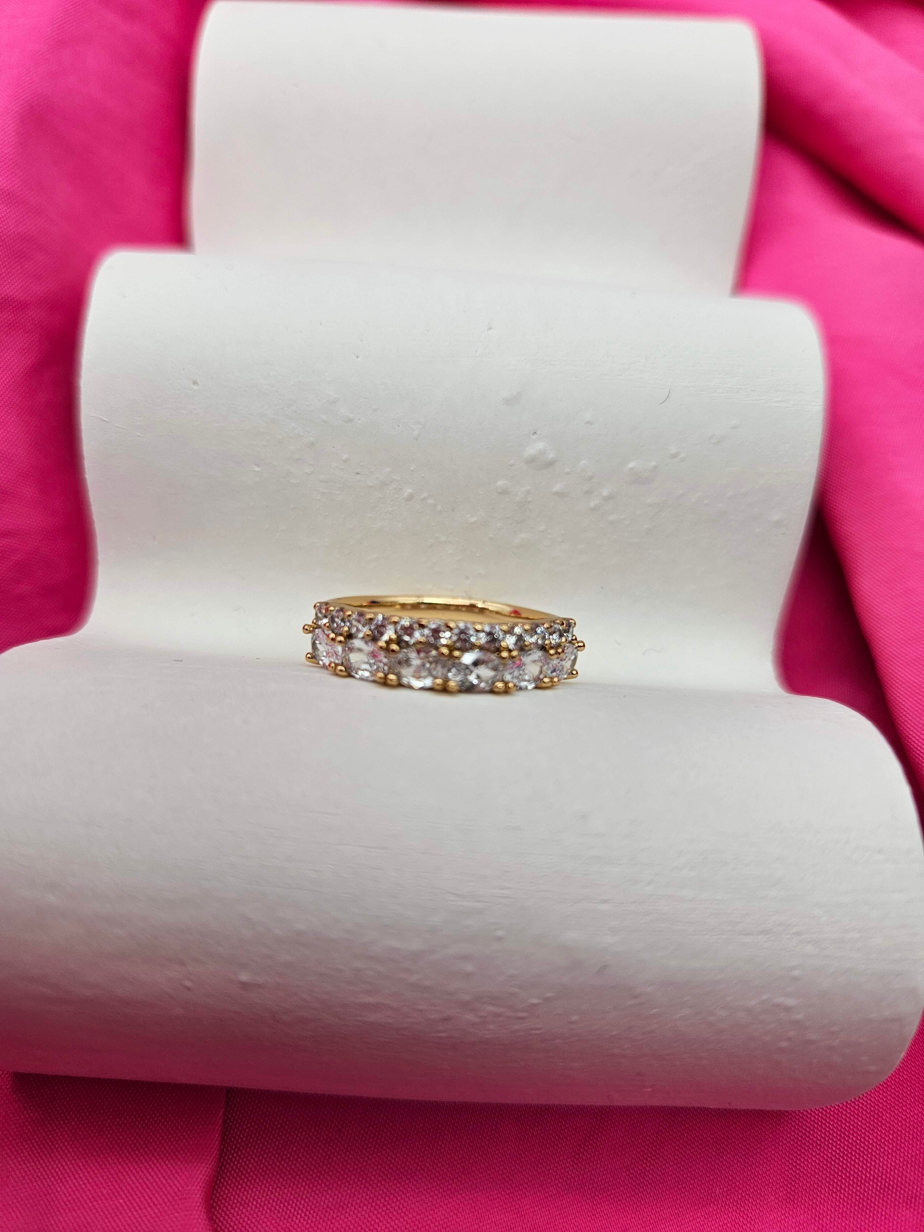 VİP SERİ ROSE GOLD RENK ÇİFT SIRA TAM TUR YÜZÜK
