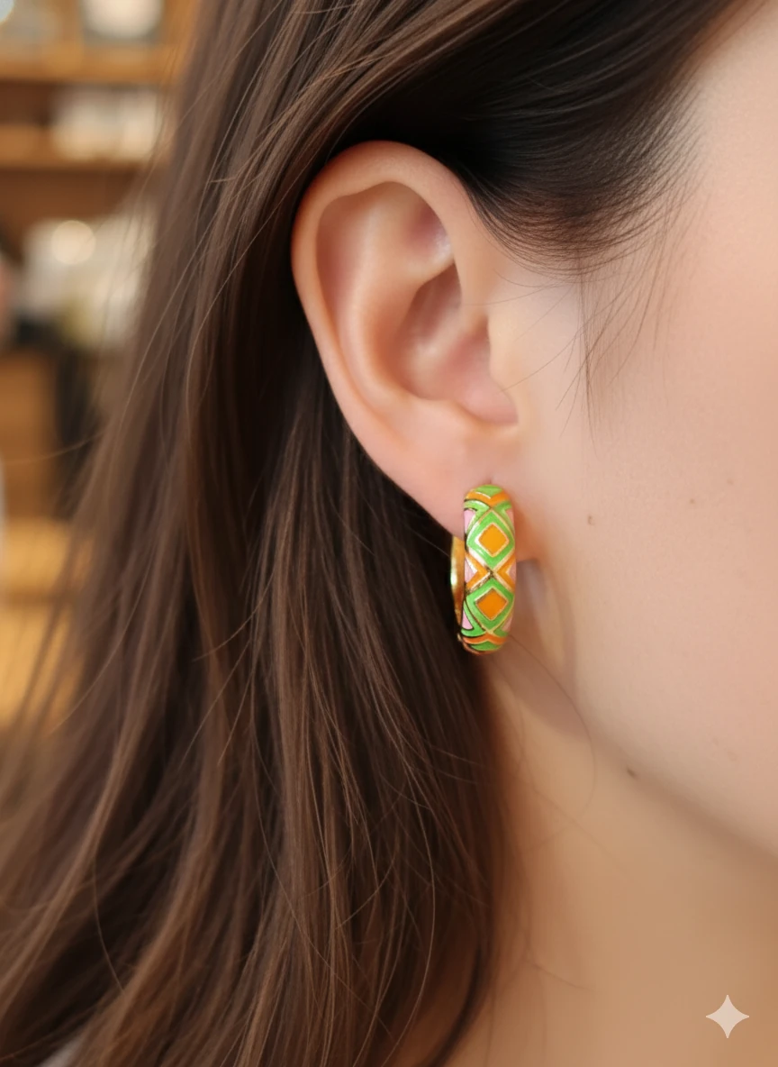 VİP SERİ MİNELİ HALKA KÜPE