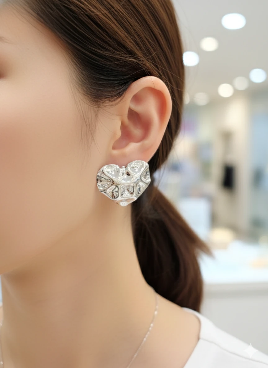 VİP SERİ KALP MODEL TASARIM KÜPE