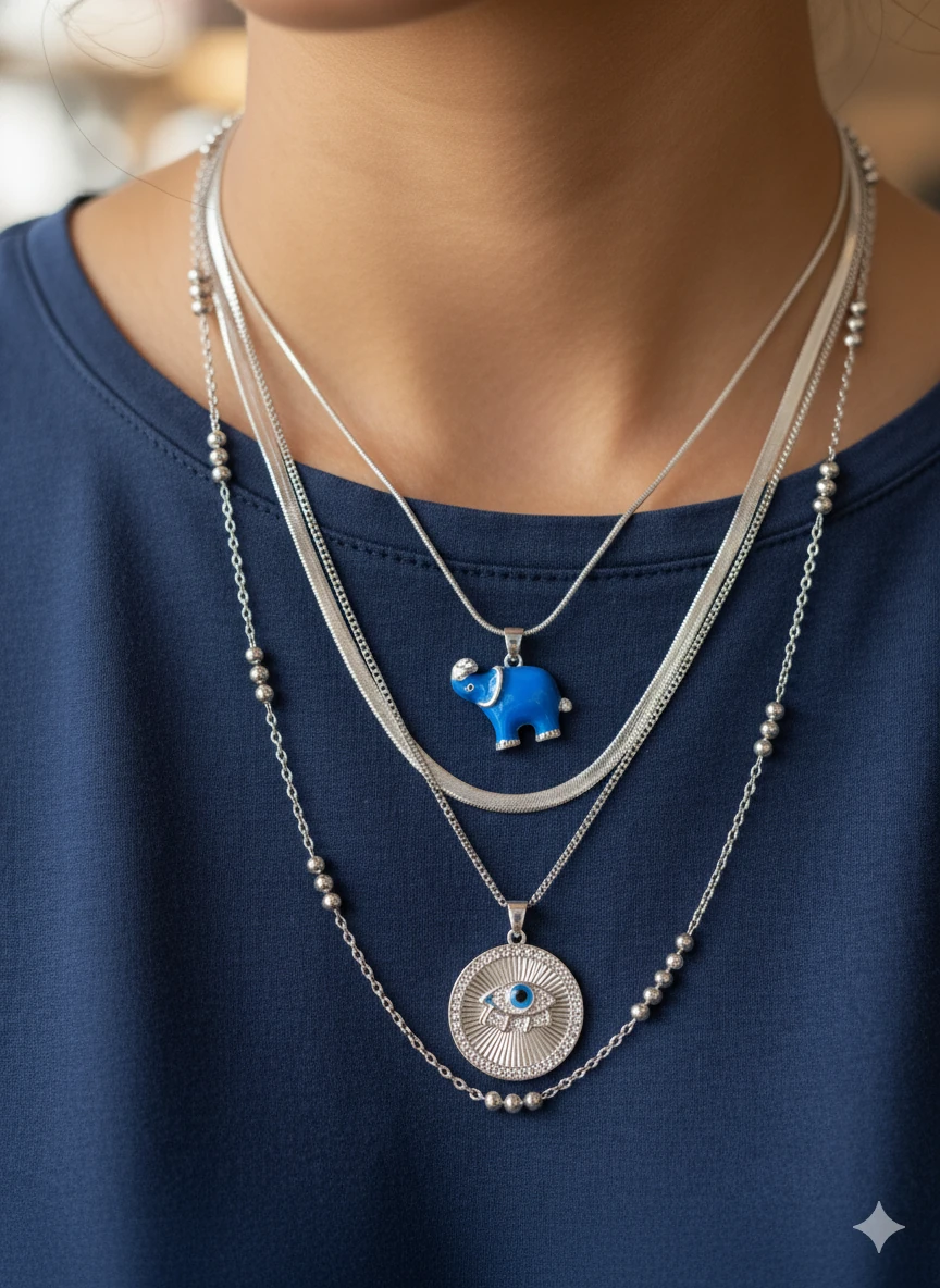 ÇELİK KOMBİN KOLYE