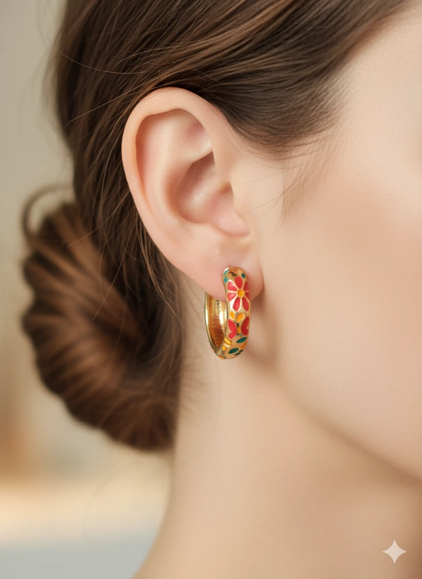 VİP SERİ MİNELİ HALKA KÜPE