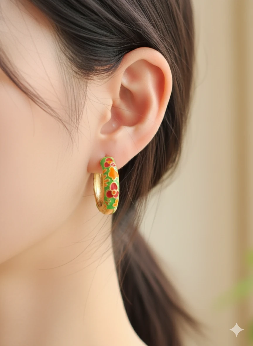 VİP SERİ MİNELİ HALKA KÜPE