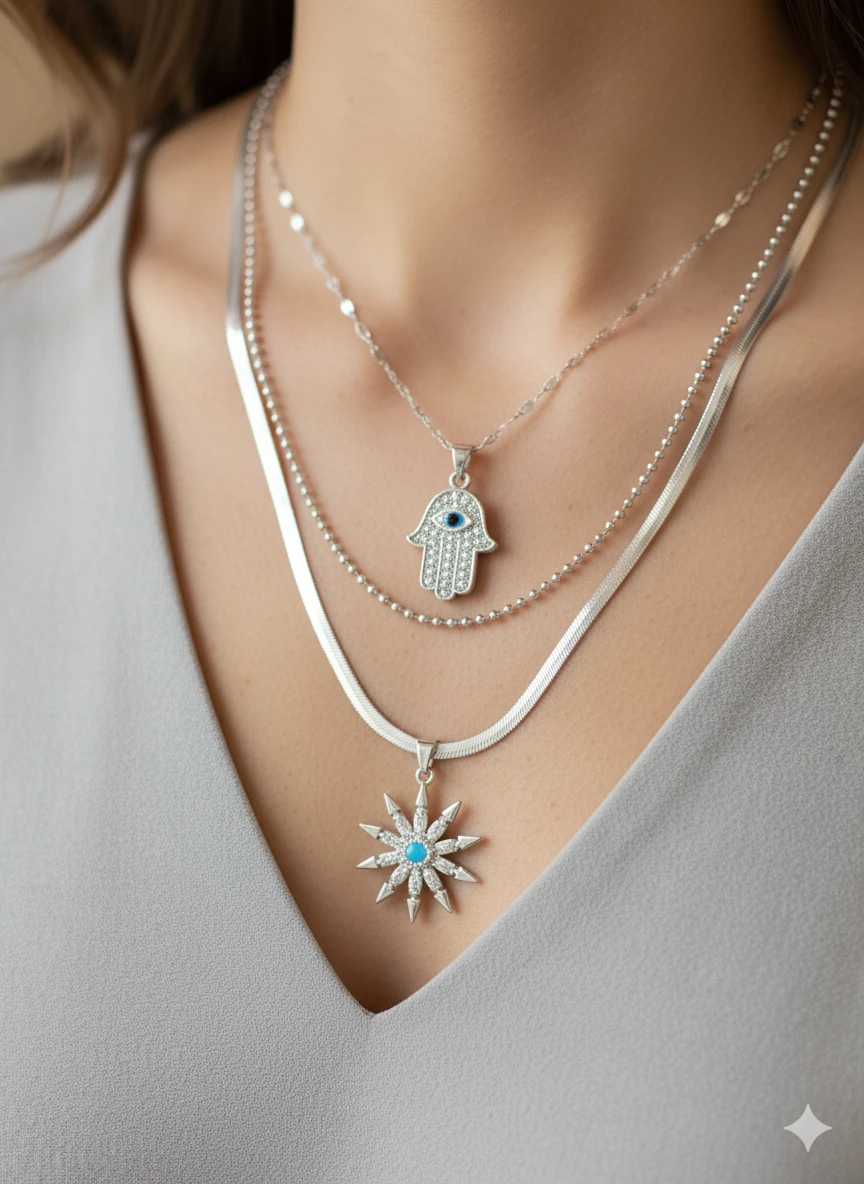 ÇELİK KOMBİN KOLYE