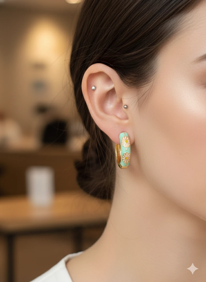 VİP SERİ MİNELİ HALKA KÜPE