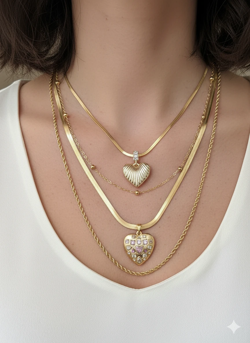 ÇELİK KOMBİN KOLYE