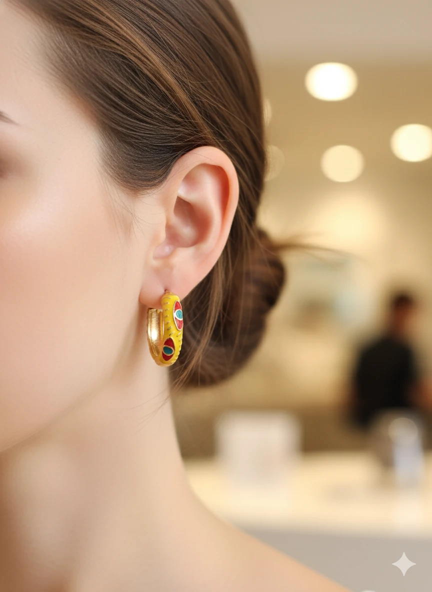 VİP SERİ MİNELİ HALKA KÜPE