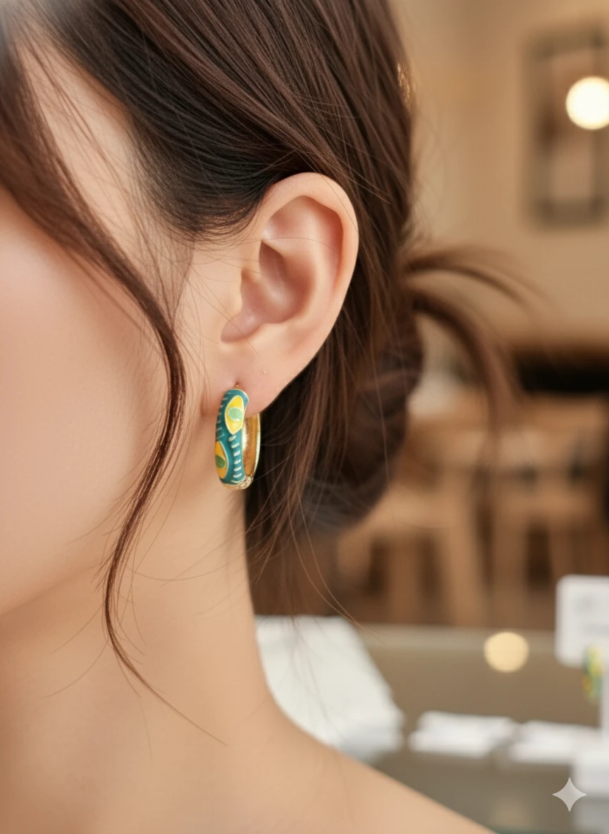 VİP SERİ MİNELİ HALKA KÜPE