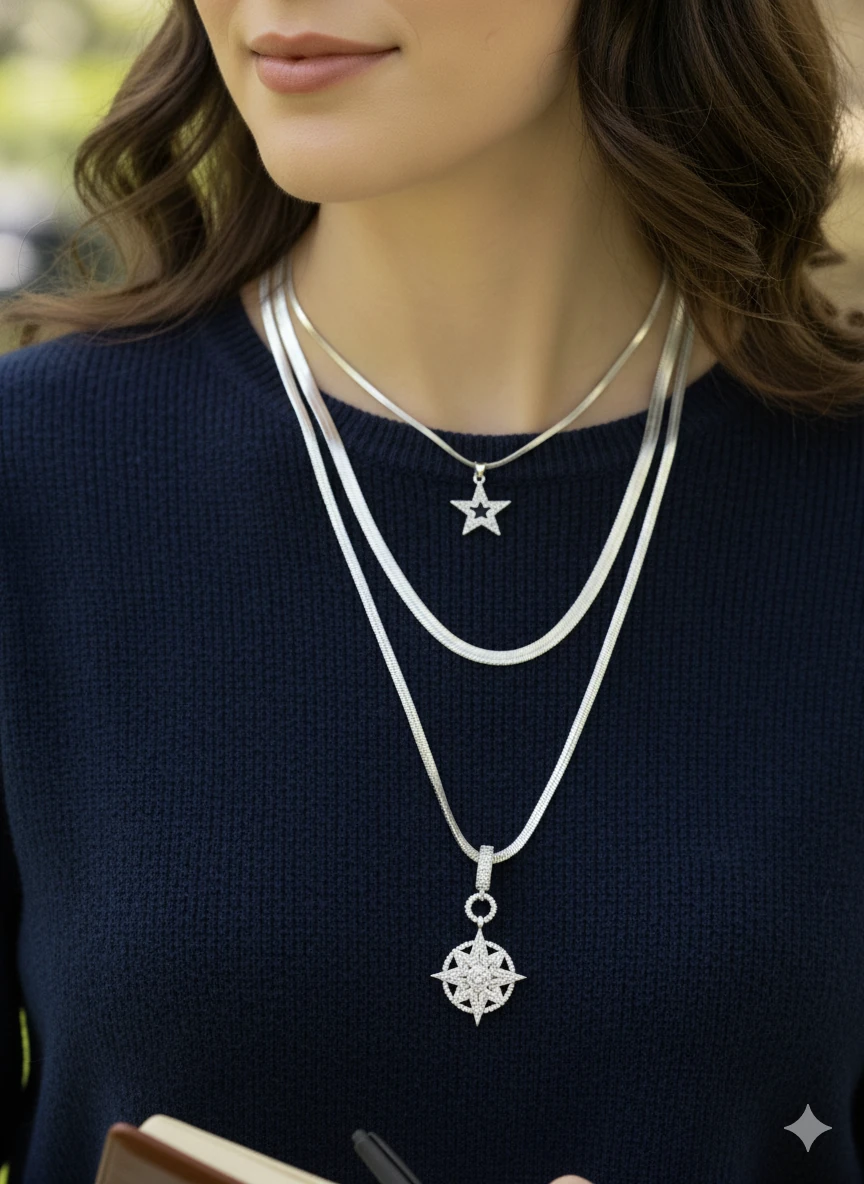 ÇELİK KOMBİN KOLYE