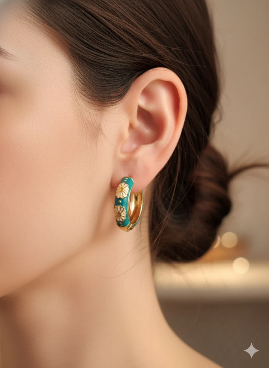 VİP SERİ MİNELİ HALKA KÜPE