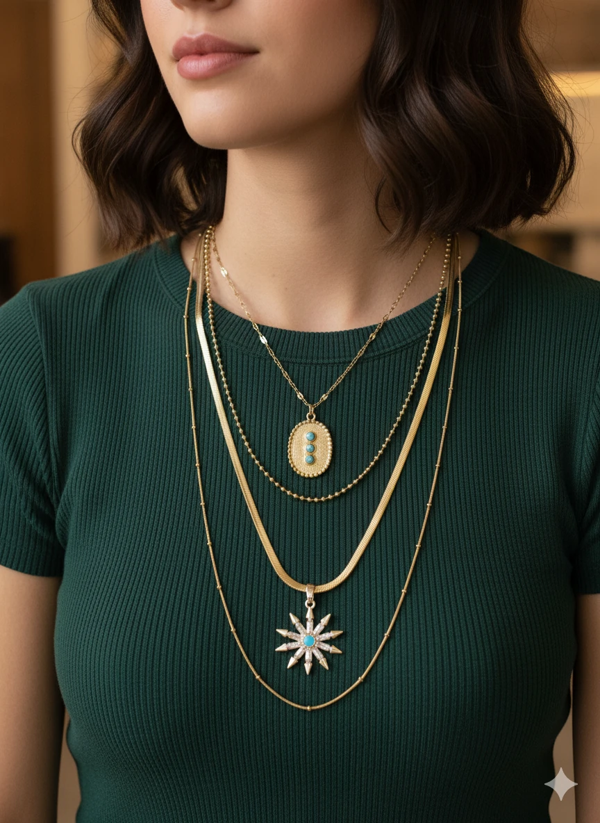 ÇELİK KOMBİN KOLYE