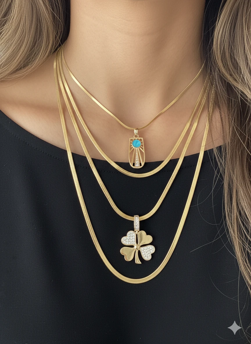 ÇELİK KOMBİN KOLYE