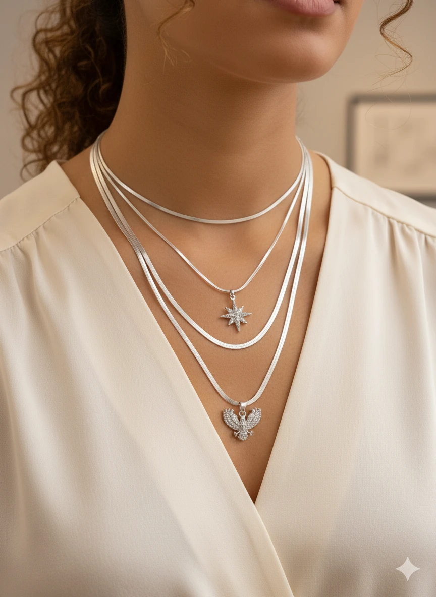 ÇELİK KOMBİN KOLYE